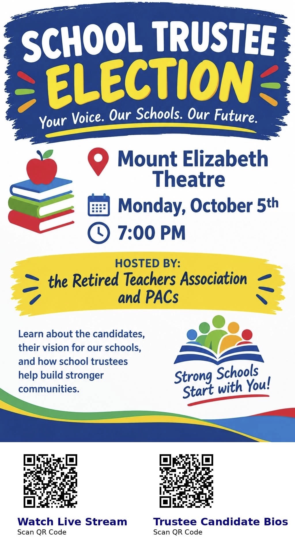 MEMSS School Trustee Election  poster